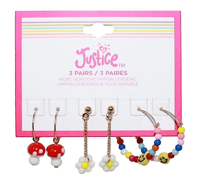 Paquet de Boucles d'oreilles Justice