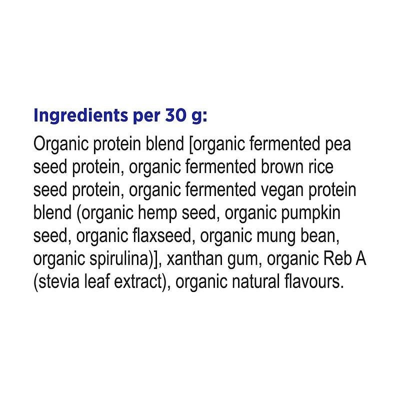 protéines biologiques végétaliennes fermentées, vanille de Genuine Health, 10 portions