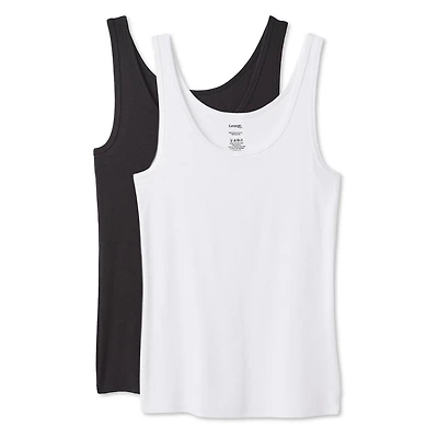 George Women's Basic Scoop Tank 2-Pack