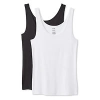 George Women's Basic Scoop Tank 2-Pack