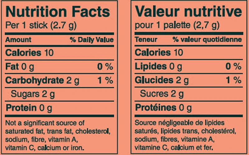Gomme à mâcher Wrigley Doublemint à la menthe, format individuel, 15 palettes 1 emballage, 15 palettes