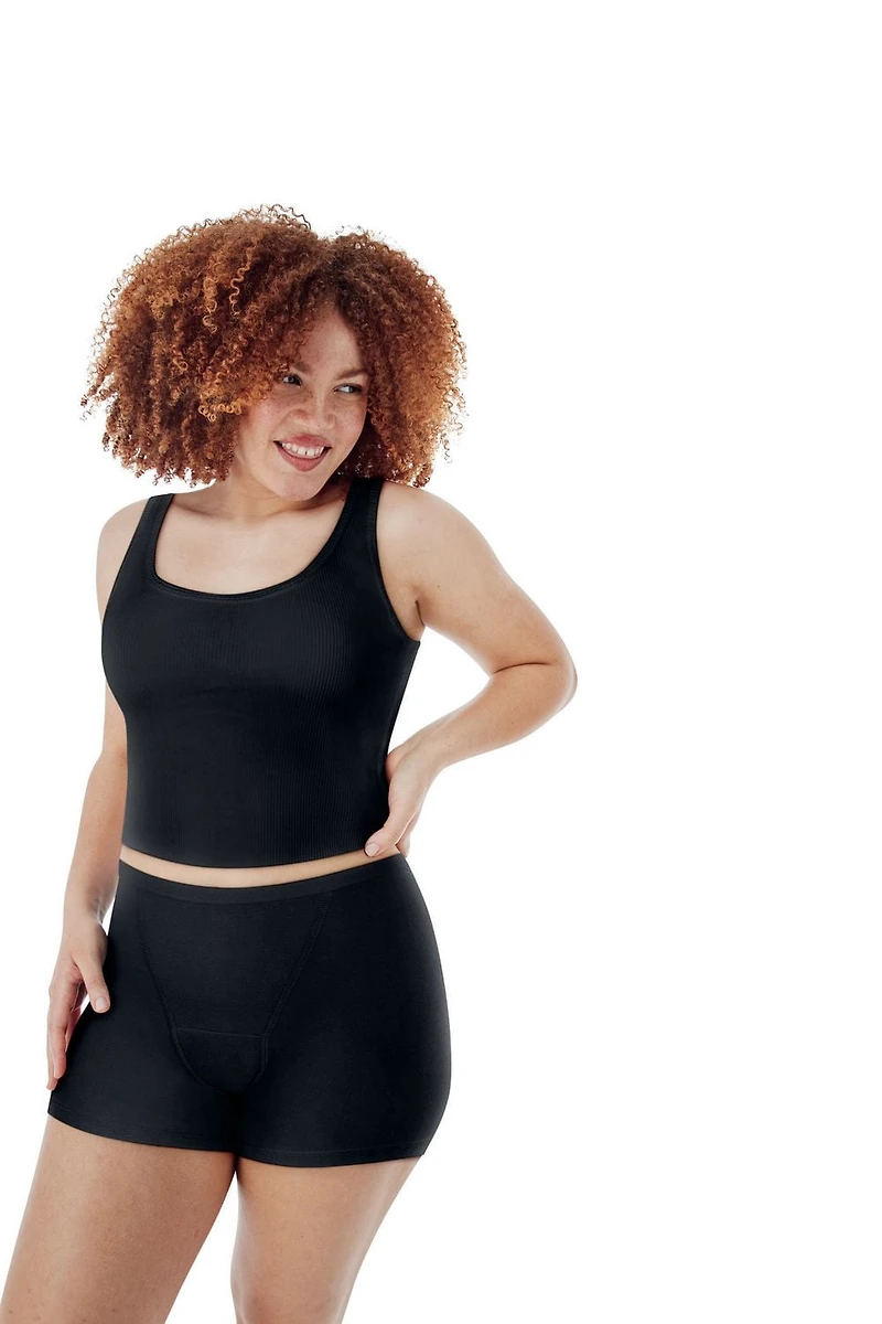 Boyshort avec protection contre les fuites abondantes Hanes, paquet de 1