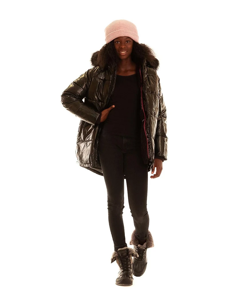 Justice Iridescent Long Puffer