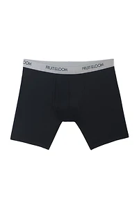 Caleçons boxeurs EverLight noir et gris pour hommes Fruit of the Loom, paquet assorti de 3