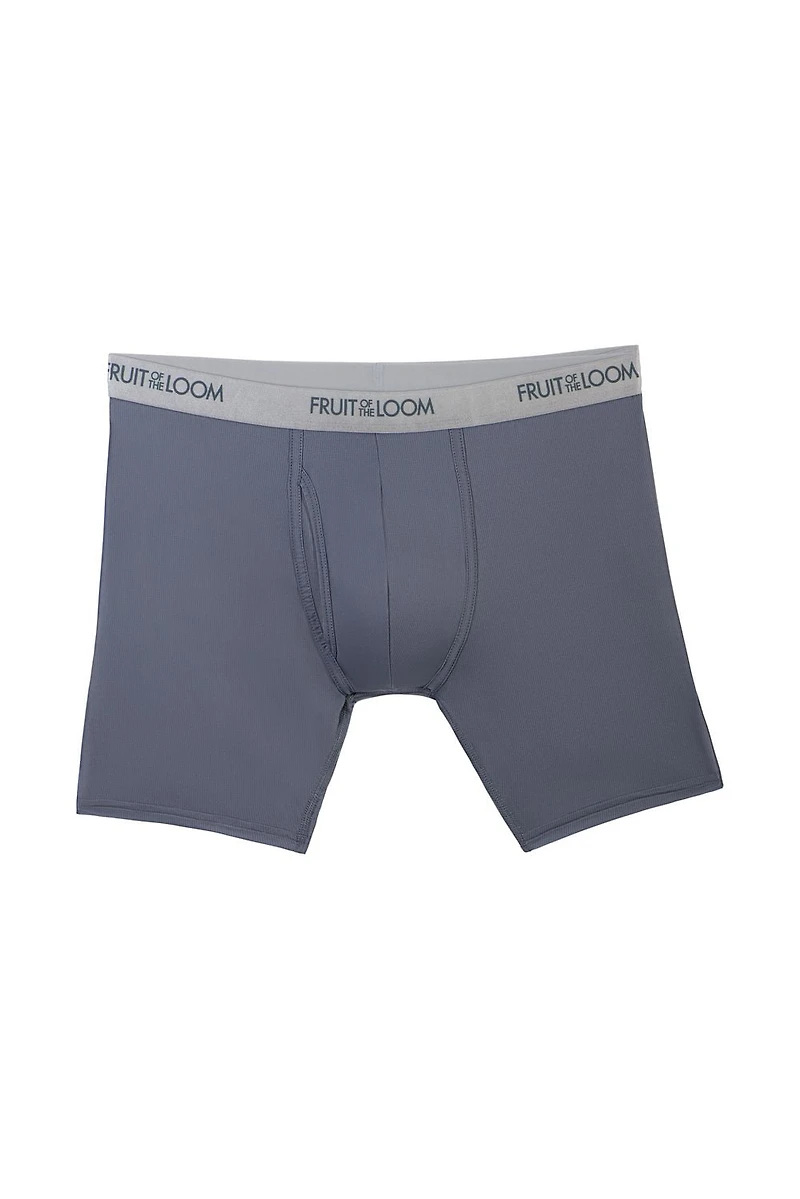 Fruit of the Loom Men’s EverLight Black/Gray Boxer Briefs, 3-Pack