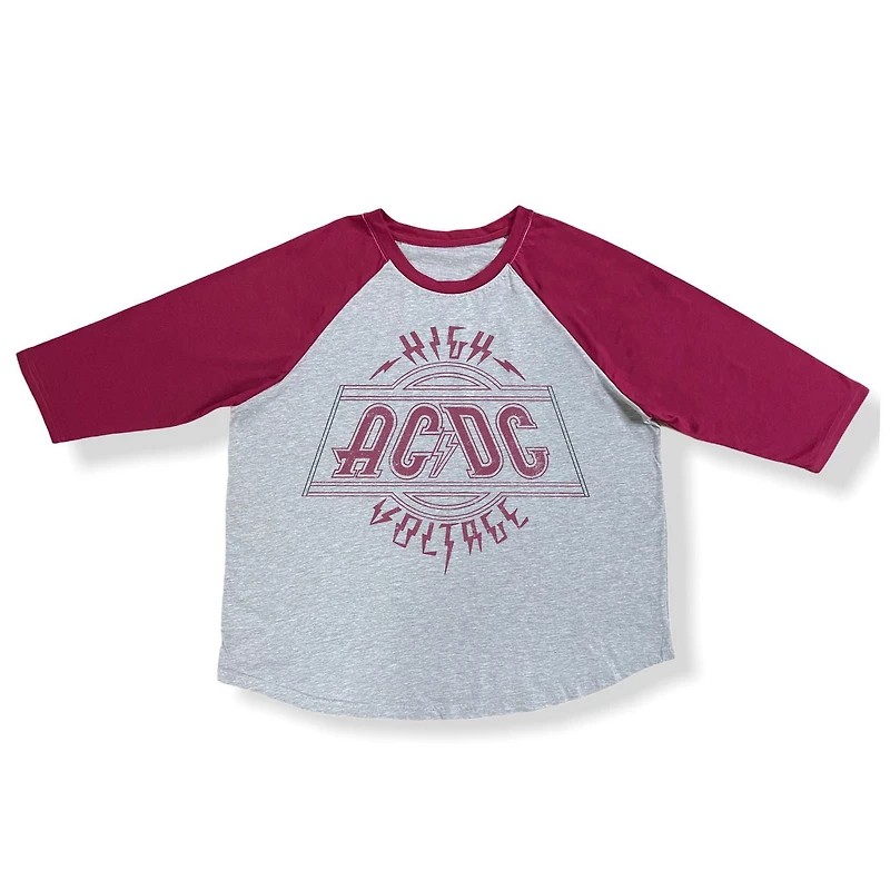 AC/DC Ladies Plus 3/4  Sleeve T-Shirt