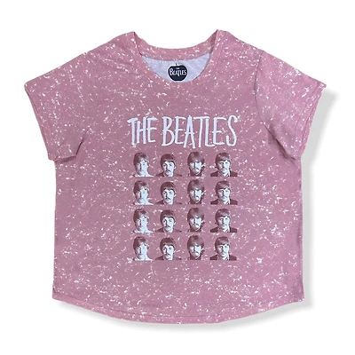 The Beatles Ladie's plus size curved hem short sleeve T-Shirt