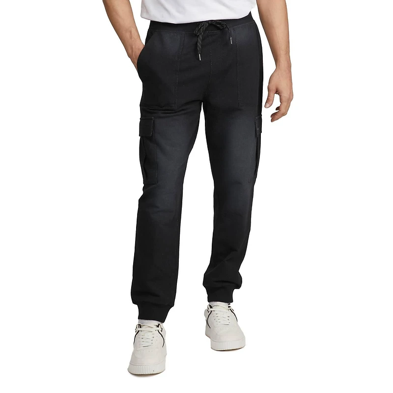 MEXX Men’s Indigo Dyed Wash French Terry Jogger