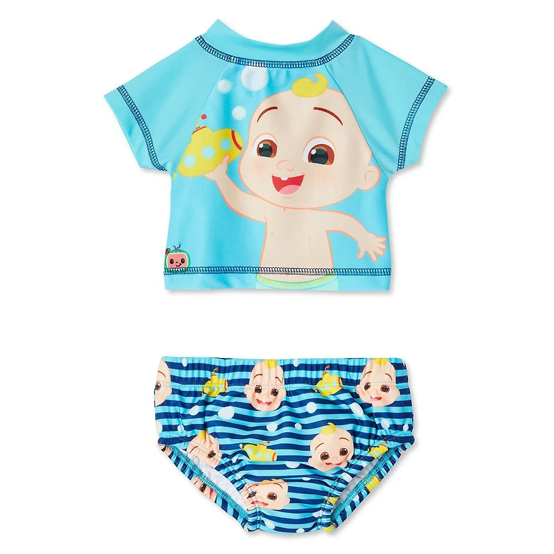 Maillot de bain 2 pièces avec couche Cocomelon pour bébés garçons