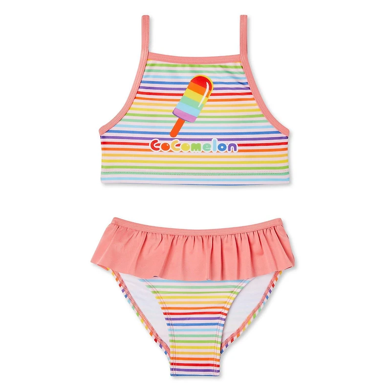 Maillot de bain 2 pièces Cocomelon pour bébés filles