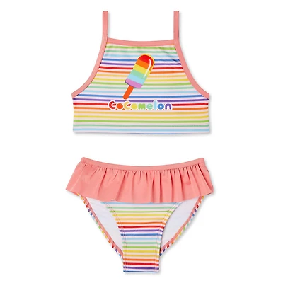Maillot de bain 2 pièces Cocomelon pour bébés filles