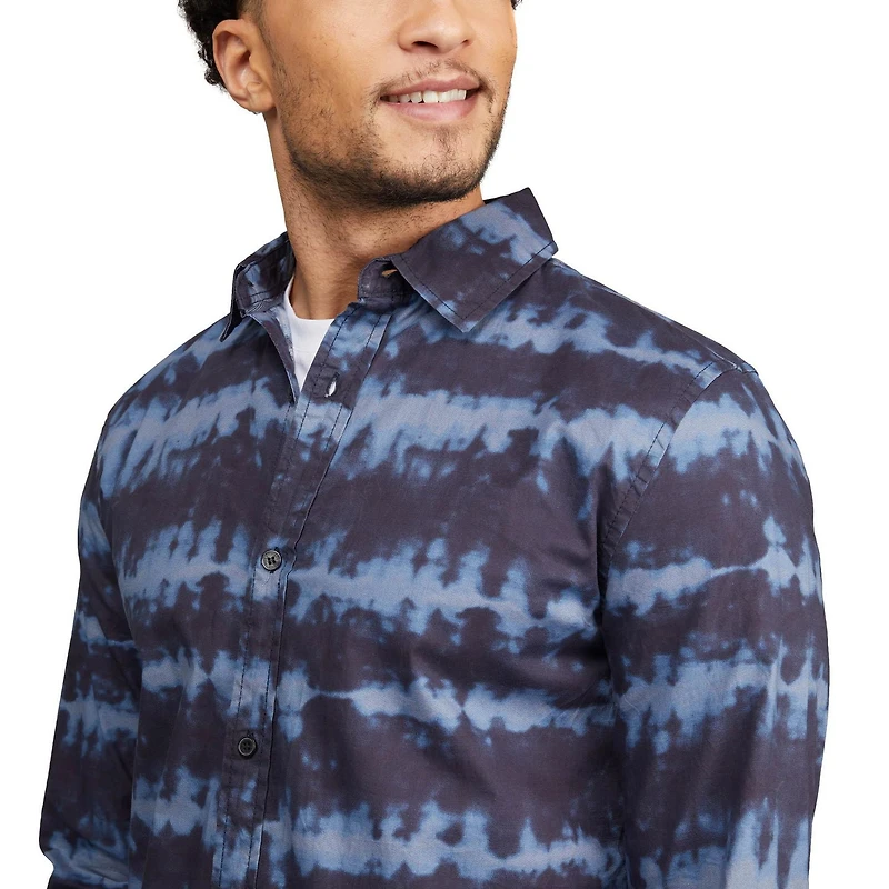 Chemise MEXX en coton extensible tie dye pour hommes