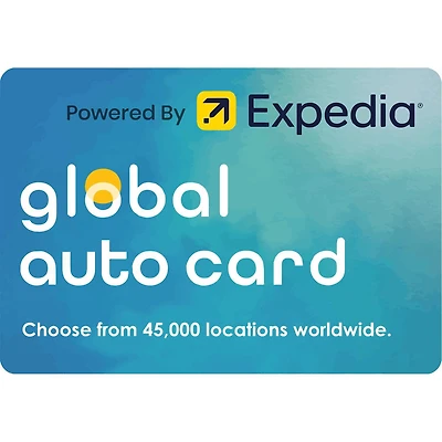 Global Auto Card alimenté par Expedia 100$ (Livraison par e-mail)