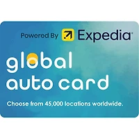 Global Auto Card alimenté par Expedia 100$ (Livraison par e-mail)