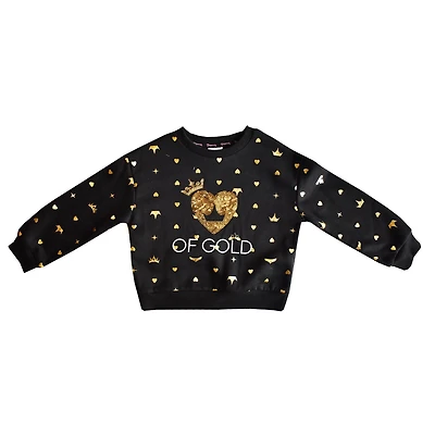 Girls Disney Heart Of Gold Long Sleeve Sweatshirt