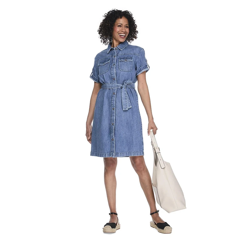Iyla Women's Button-Up Denim Dress