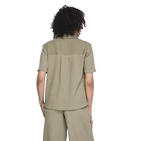 Chemisier de camp en tissu chiffonné Iyla pour femmes