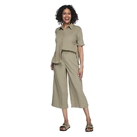 Chemisier de camp en tissu chiffonné Iyla pour femmes