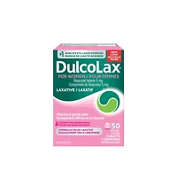 Dulcolax® for Women, 5mg Bisacodyl, Stimulant Laxative for Gentle Dependable Overnight Relief of Occasional Constipation, Works in 6-12 hours, Suitable for Breastfeeding Women, Dulcolax Women's 5 mg Tablets 50 CT