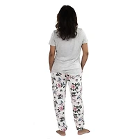 Disney Ladies' Short Sleeve 2-Piece PJ Set