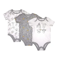 Disney Bébé unisex paquet de 3 cache-couches Winnie l'Ourson en coton biologique grandeur 0m-6-12m