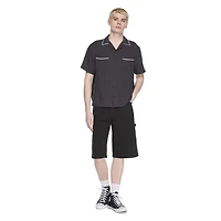 Chemise passepoilée à manches courtes No Boundaries pour hommes
