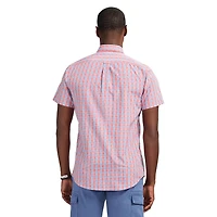 IZOD MENS SHORT SLEEVE CLASSIC PLAID WOVEN