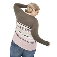 George Plus Women's Long Sleeve Stripe Top