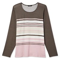 George Plus Women's Long Sleeve Stripe Top