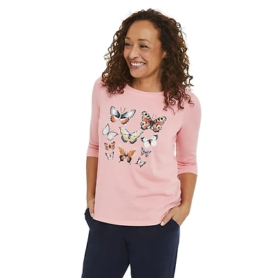 Penman's Women's Printed 3/4 Sleeve Tee