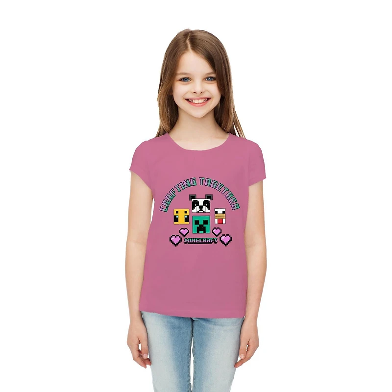 Minecraft Girls Craft Time Short Sleeve T-Shirt