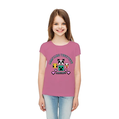 Minecraft Girls Craft Time Short Sleeve T-Shirt
