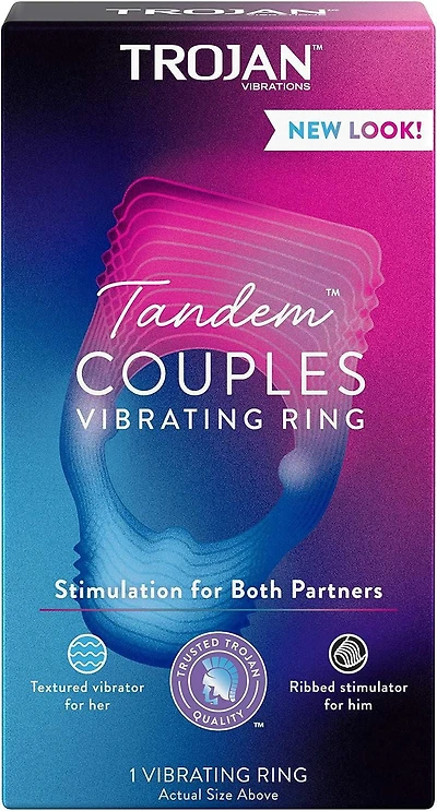 Trojan Vibrations Tandem Anneau Vibrateur Pour Les Couples 1 Anneau Vibrateur