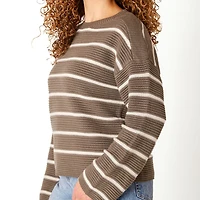 Devoted Pull Ottoman rayé à manches longues