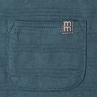 modern moments™ by Gerber®™ - Ensemble Chemise Texturée Oversize + Short 2 Pièces - Bleu