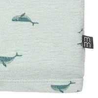 modern moments™ by Gerber® - 2pc Johnny Collar shirt + Short Set Blue Whale, Whale pattern on