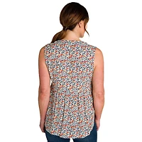 IVY Women's Sleeveless Blouse w/ Front Smocking