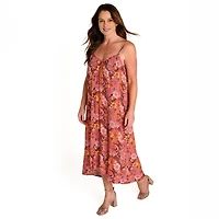 IVY Women's Printed Strappy Maxi Dress