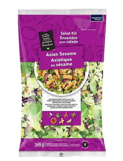Ensemble pour salade asiatique au sésame Mon marché fraîcheur 349g