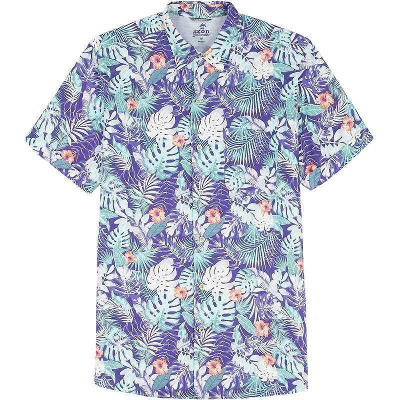 IZOD S/S DOCKSIDE PRINT WOVEN
