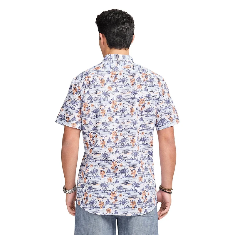 IZOD S/S DOCKSIDE PRINT WOVEN