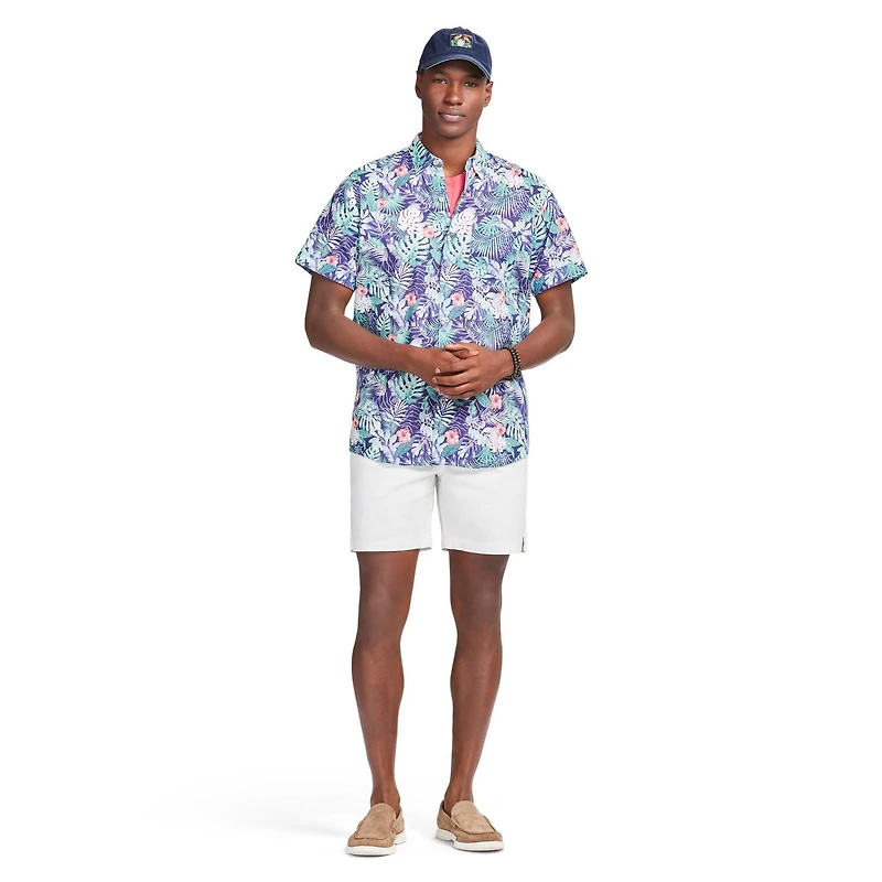 IZOD S/S DOCKSIDE PRINT WOVEN