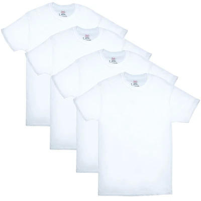 Paquet de T-shirts à Col Rond pour Homme Hanes, Évacuation de l’Humidité Blanc - Paquet de 4