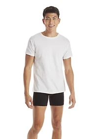 Hanes Men’s Crew-Neck Undershirt Pack, Moisture Wicking