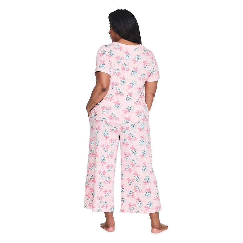 Iyla Women's Plus Two Piece Capri Pajama Set