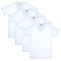 T-shirts Col V Sans Etiquette pour Hommes Hanes - ComfortSoft Blanc