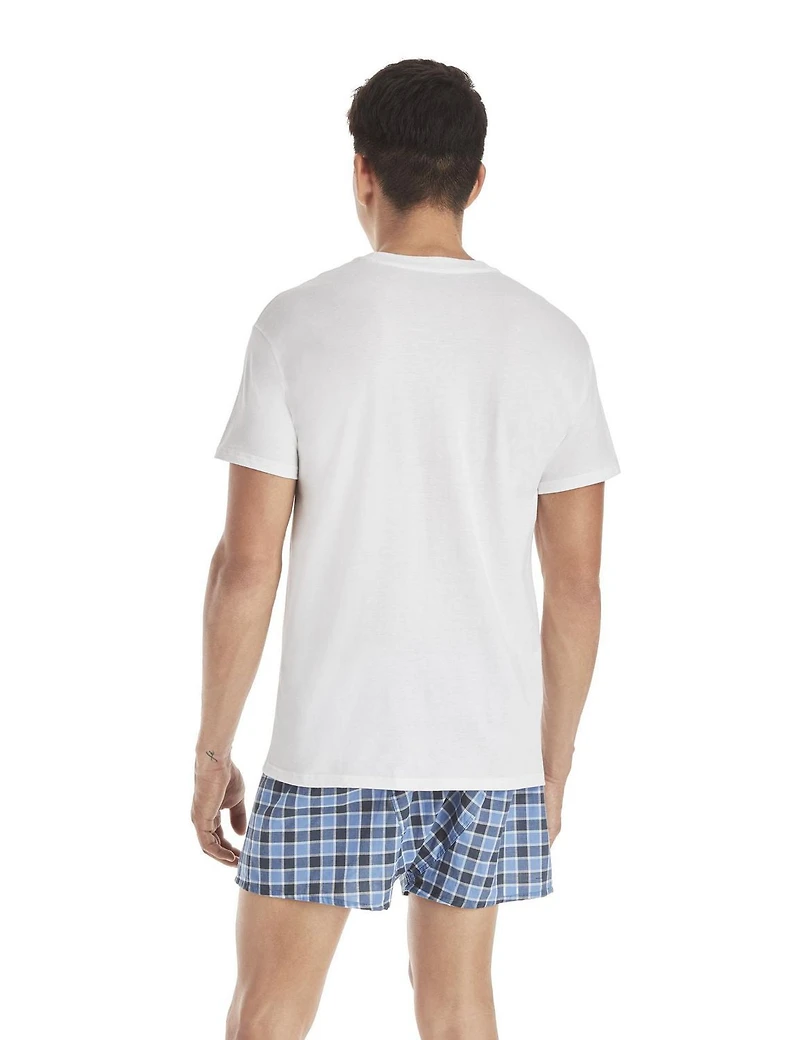 T-shirts Col V Sans Etiquette pour Hommes Hanes - ComfortSoft Blanc