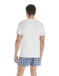 T-shirts Col V Sans Etiquette pour Hommes Hanes - ComfortSoft Blanc