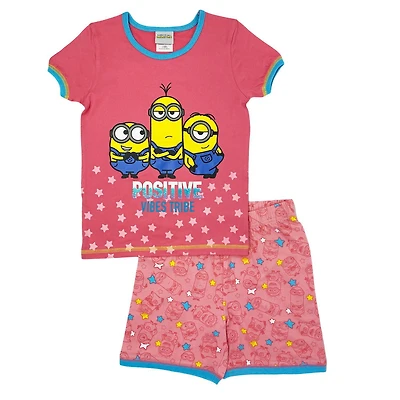 Minions/DME Girls 2 piece short and tee shirt pj set