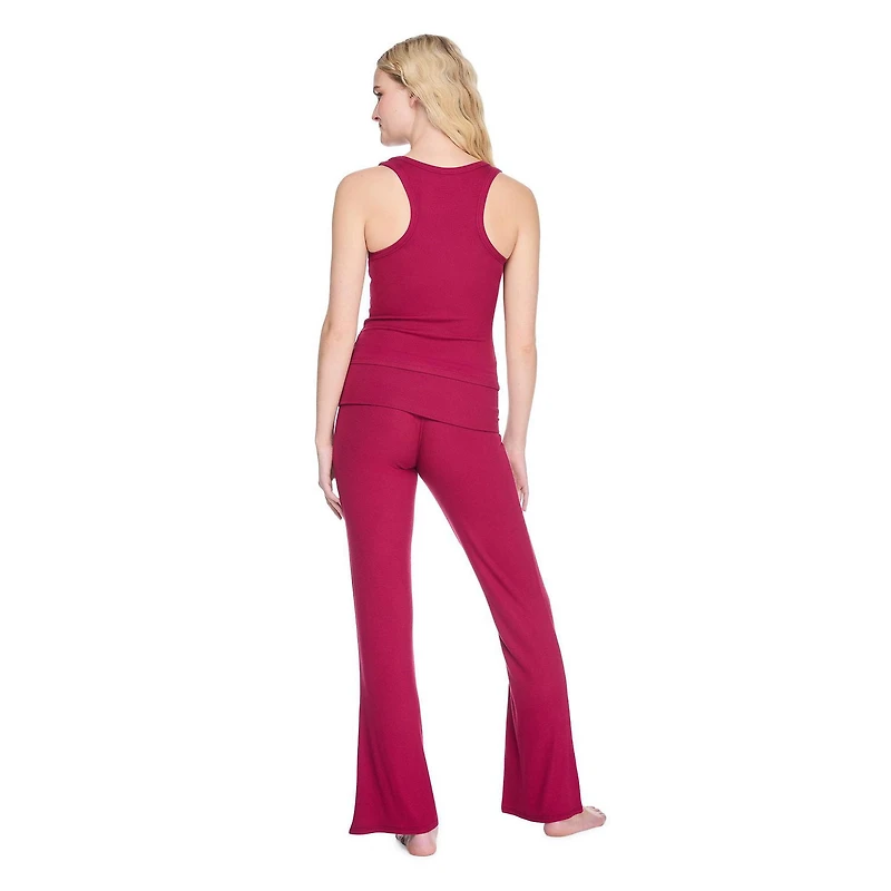 Pyjama 2 pièces en tricot côtelé No Boundaries pour femmes